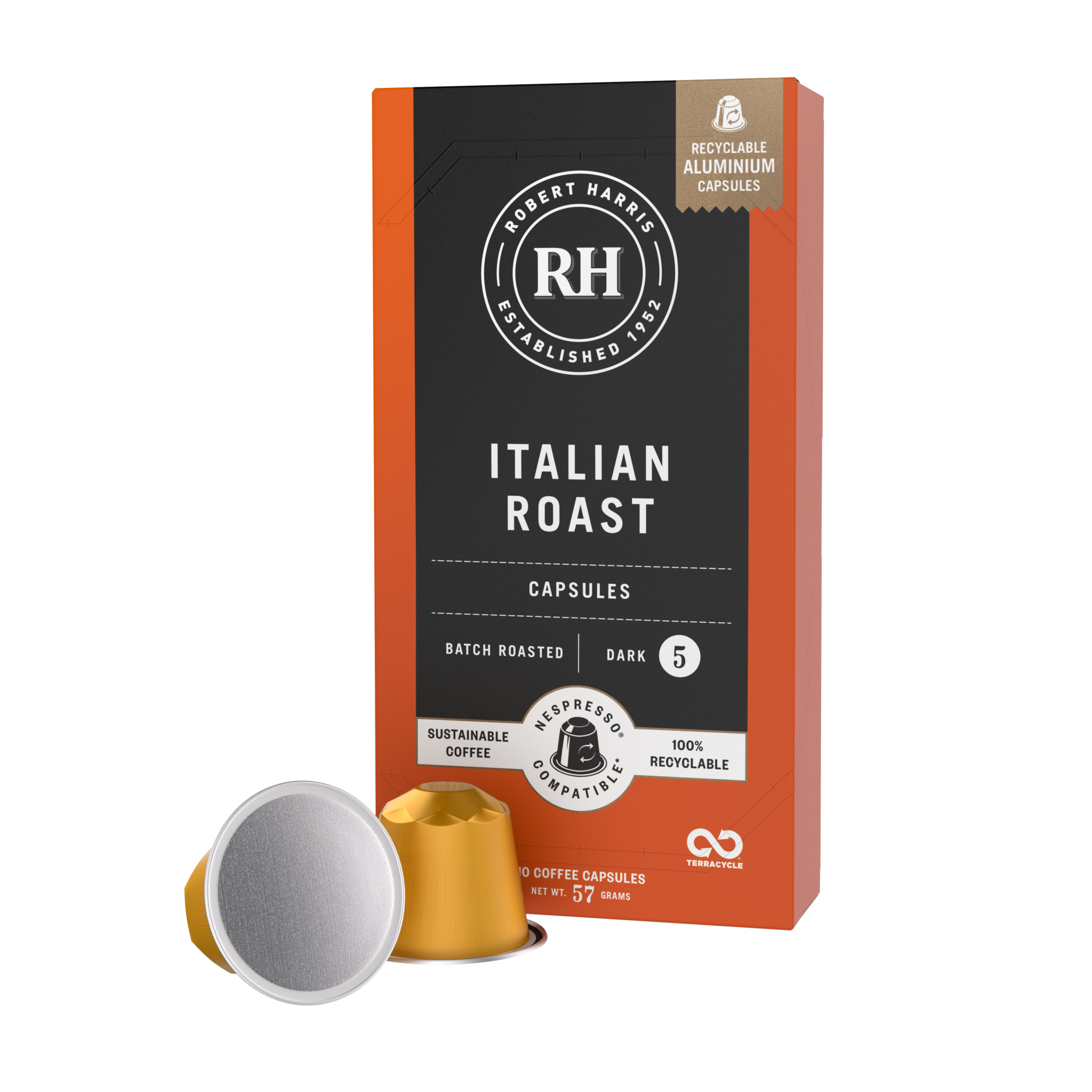 Robert Harris Italian Coffee Capsules -80pk